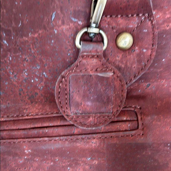 Brown Cork Leather bag Trolala laflore paris packing cubes and luggage adapter - Picture 13 of 14